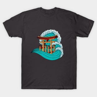 Big wave over the floating gate T-Shirt